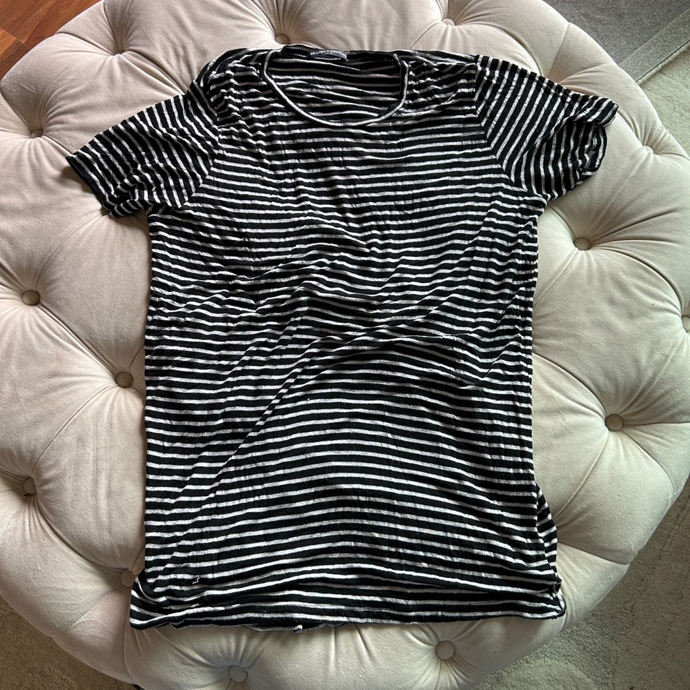 Brandy Melville Monochrome Striped Top